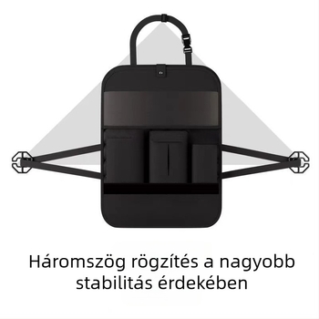 Bőr anyagú hátsó ülésre szervező autóhoz, tároló zseb, kis asztalka és multifunkcionális védelem rúgások ellen