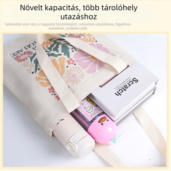 Tote táska vászonból digitális nyomtatással és logóval, 12oz vászon, készleten és testreszabható