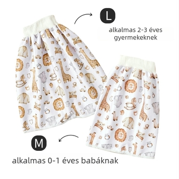 Baba pelenka szoknya – vízálló, mosható, lélegző, 1–3 éveseknek (SMT2157, terry anyag)