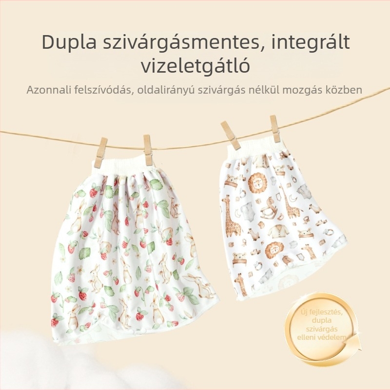 Baba pelenka szoknya – vízálló, mosható, lélegző, 1–3 éveseknek (SMT2157, terry anyag)