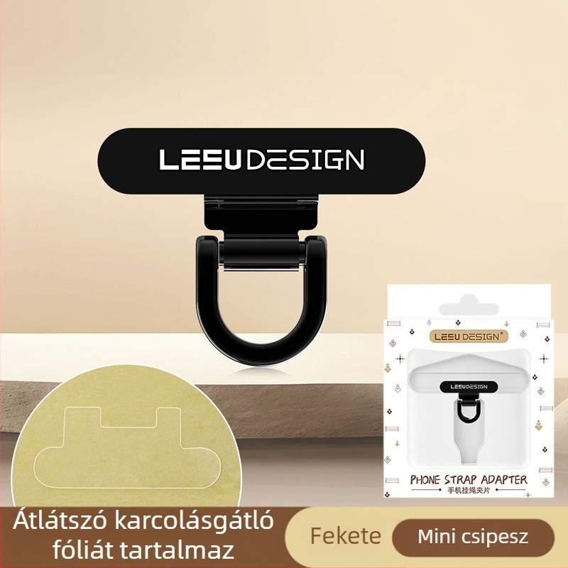 Eredeti mini fém telefonklipsz lánccal és medállal a tokhoz, ultra vékony kivitel kártyákhoz