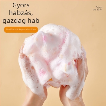 Hosszú exfoliáló fürdőlepedő vastag fonallal a hát dörzsöléséhez, koreai stílusú, otthoni használatra