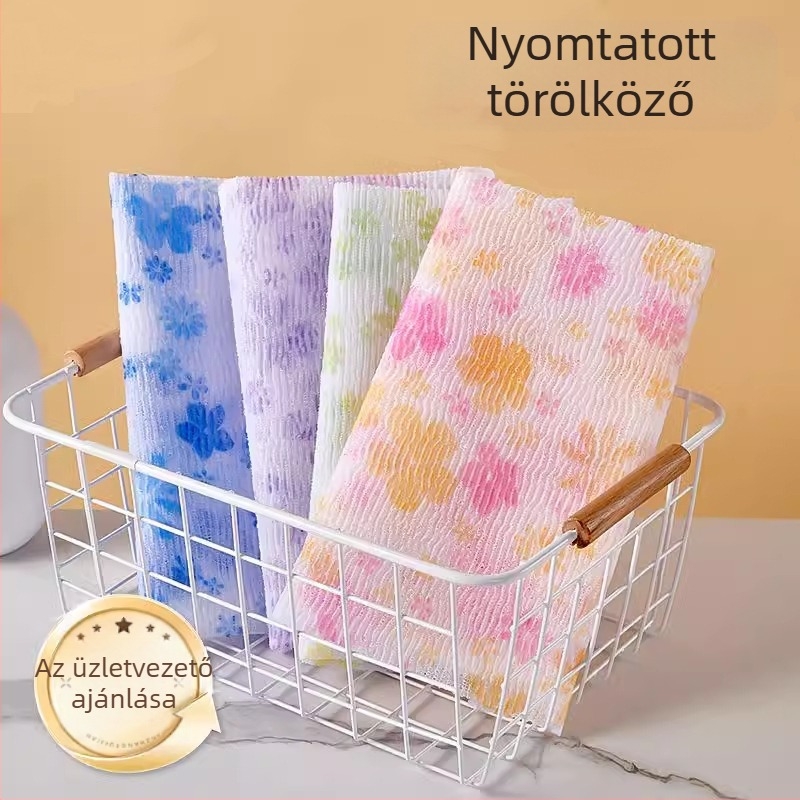 Hosszú exfoliáló fürdőlepedő vastag fonallal a hát dörzsöléséhez, koreai stílusú, otthoni használatra