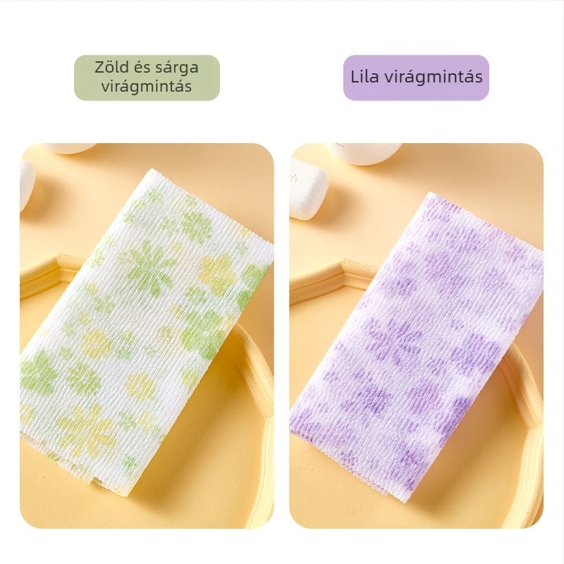 Hosszú exfoliáló fürdőlepedő vastag fonallal a hát dörzsöléséhez, koreai stílusú, otthoni használatra