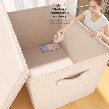 Youna SNX6013 összecsukható ruhatartó doboz, 60–70 L, nem szőtt anyagból, kézi hordozásra