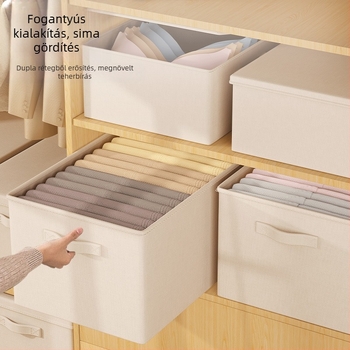 Youna SNX6013 összecsukható ruhatartó doboz, 60–70 L, nem szőtt anyagból, kézi hordozásra