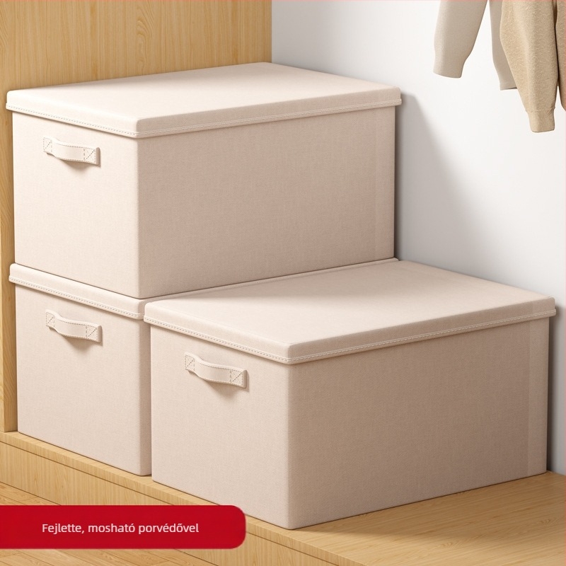 Youna SNX6013 összecsukható ruhatartó doboz, 60–70 L, nem szőtt anyagból, kézi hordozásra