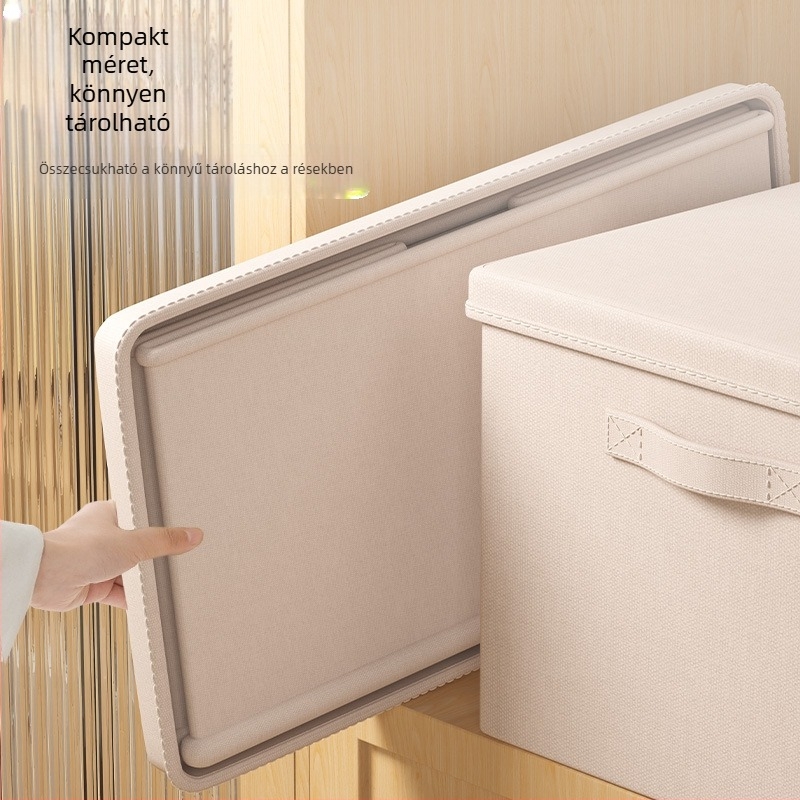 Youna SNX6013 összecsukható ruhatartó doboz, 60–70 L, nem szőtt anyagból, kézi hordozásra