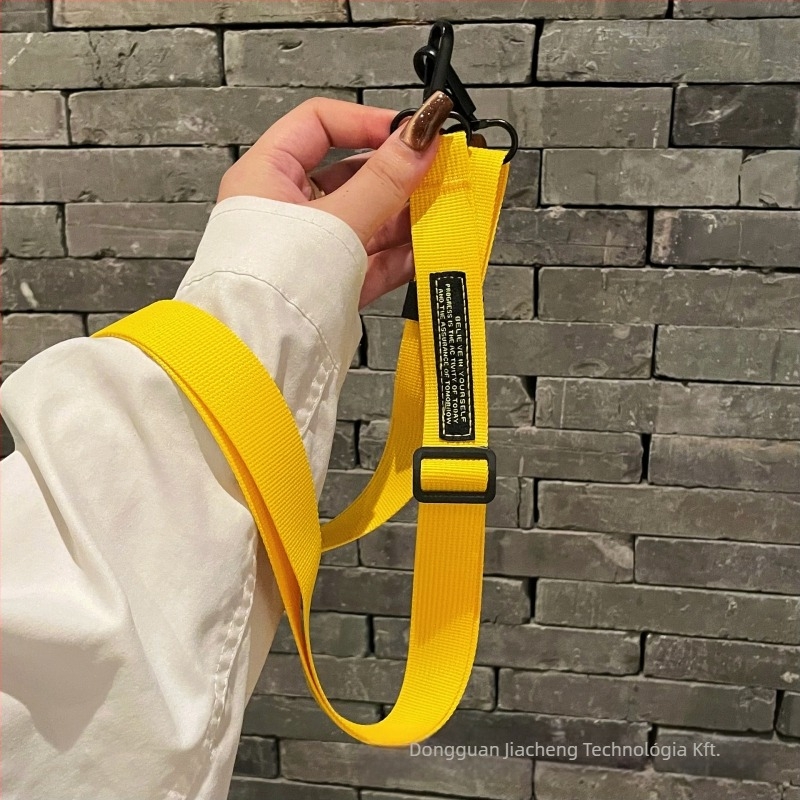 Telefonhoz való lanyard crossbody pánt – uniszex, nejlonból, fém csattal, Jiazhen Márka, nyomtatott logó