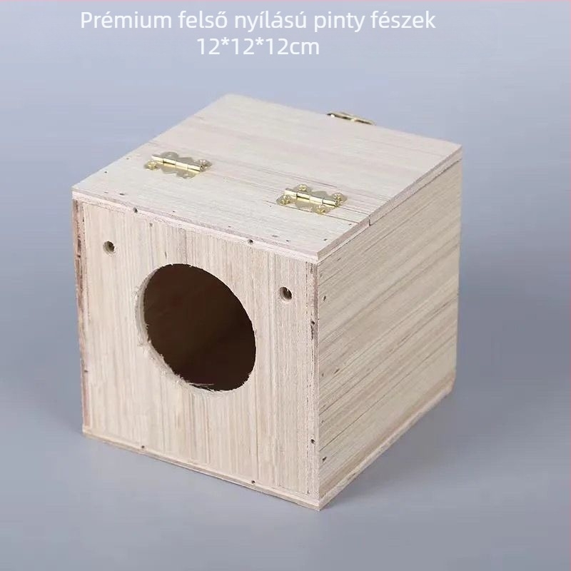 Fából készült papagájtenyésztő doboz függő fészekkel, modell RR7hQhsi