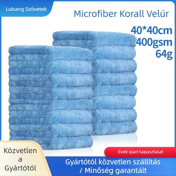 Mikroszálas autó törölköző, él nélküli, 550gsm, fonal Ply/AB/gyengén csavart, többfunkciós, nedvszívó 5–10