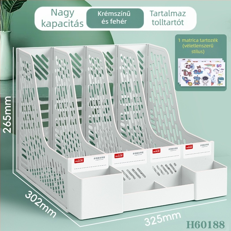 Asztali fájl tároló — műanyag kivitel; Típus: Egyéb; Cél: Egyéb; Nem importált