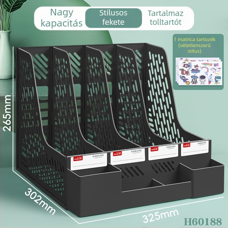 Asztali fájl tároló — műanyag kivitel; Típus: Egyéb; Cél: Egyéb; Nem importált