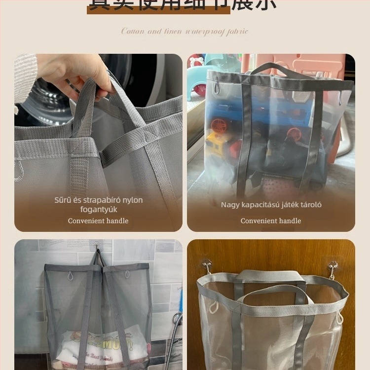 Jiang xu falra szerelhető, nagy kapacitású, összecsukható szennyeskosár