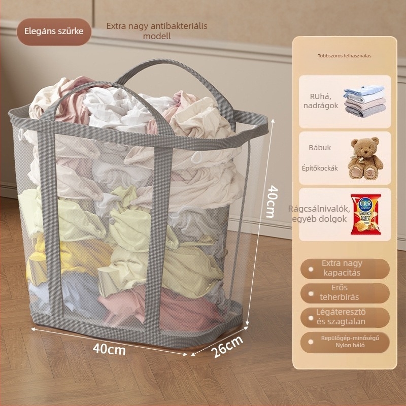 Jiang xu falra szerelhető, nagy kapacitású, összecsukható szennyeskosár