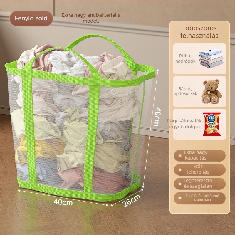 Jiang xu falra szerelhető, nagy kapacitású, összecsukható szennyeskosár