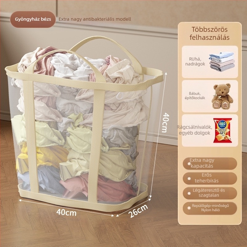 Jiang xu falra szerelhető, nagy kapacitású, összecsukható szennyeskosár