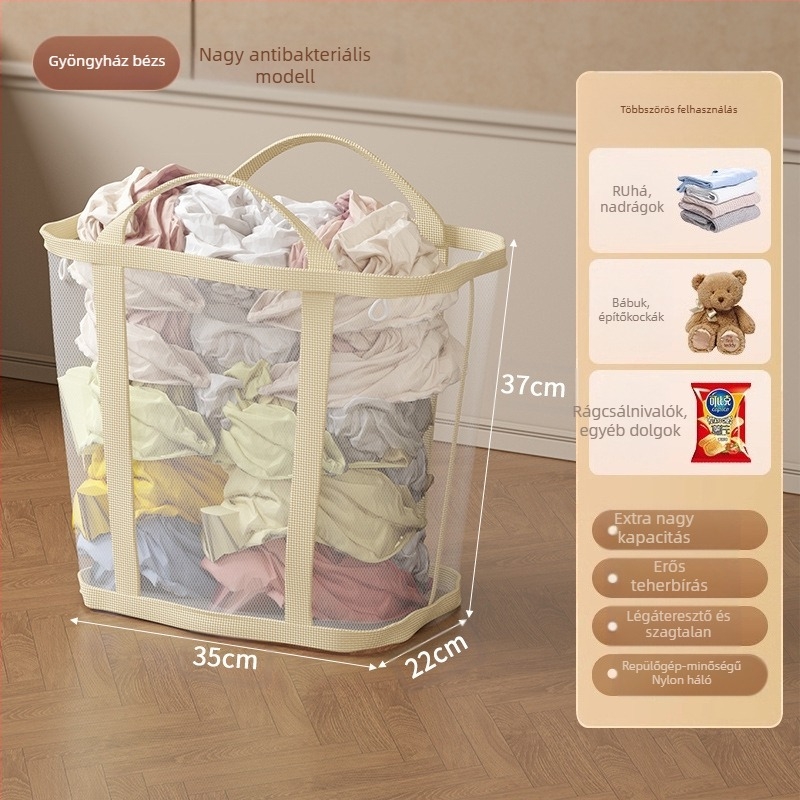 Jiang xu falra szerelhető, nagy kapacitású, összecsukható szennyeskosár