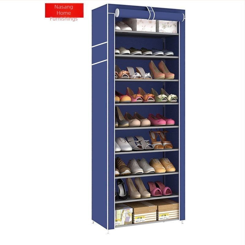 Egyszerű cipősszekrény porvédett tárolóval, több rétegű, nagy kapacitású, diákotthonokba és előszobába ideális, minimalistikus otthoni modell.