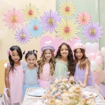 Akasztható dísz – napraforgó papírfan virág dekoráció partikhoz (Márka: Deyimei; Anyag: Papír; Stílus: Más; Kategória: Helyszíni dekoráció rekvizitjei)