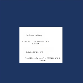 Bambusz rostból készült ing, karcsú fazon, négyzet alakú gallér, hosszú ujj, nem vasalható