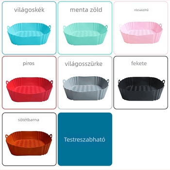 Silikon sütőtál levegős sütőhöz – élelmiszer-minőségű szilikon, nagy hőállóság, modern letisztult stílus, Thorough Márka