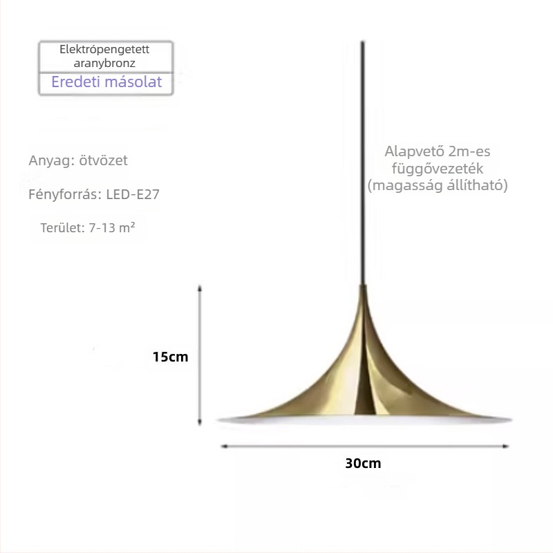 Kovácsoltvas csillár LED-del, 1 fényforrás, 220V, étteremhez