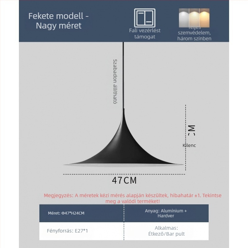 Kovácsoltvas csillár LED-del, 1 fényforrás, 220V, étteremhez