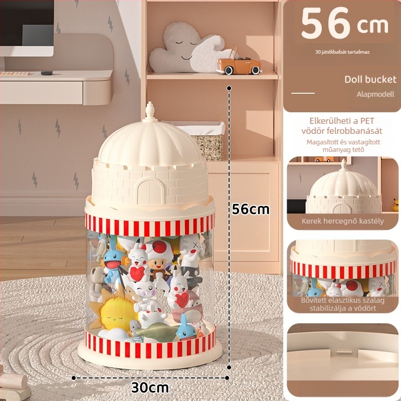 Baba tároló kanna, műanyag játékok rendező doboz többszintű kialakítással (1-4 szint), nappali tároláshoz, kreatív stílus