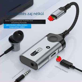 HCINOO MH391/MH392 két-az-egyben fejhallgató audioadapter töltéssel, kompatibilis Apple x-14