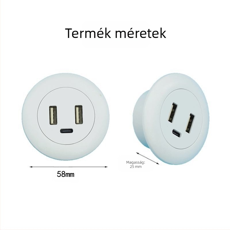 Dianpudun beépített asztali USB töltőaljzat 5V/12V DC kimenettel
