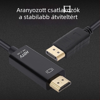 DP-HDMI adapter kábel, DP interfész, 4K30Hz támogatás