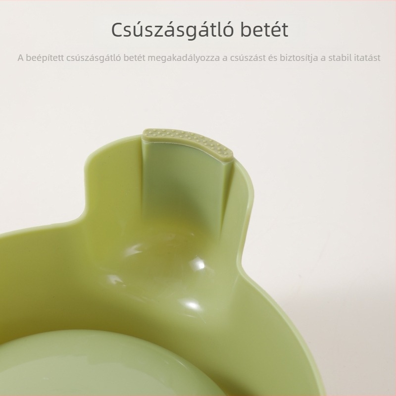Macska ivópalack és háromlábú tál szifonos ivóedény