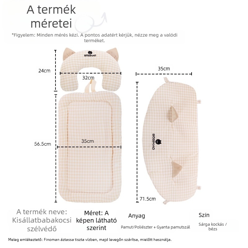 Bosimao Kisállat Babakocsi Oldalmat - Négy Évszakos Univerzális Téli Meleg Matrac, Textil Anyag, 3 Részes Készlet Kutyáknak