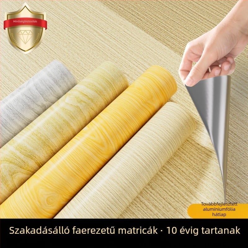 Öntapadós bútorfólia fa mintával, extra vastag, vízálló és nedvességálló, virágos mintával