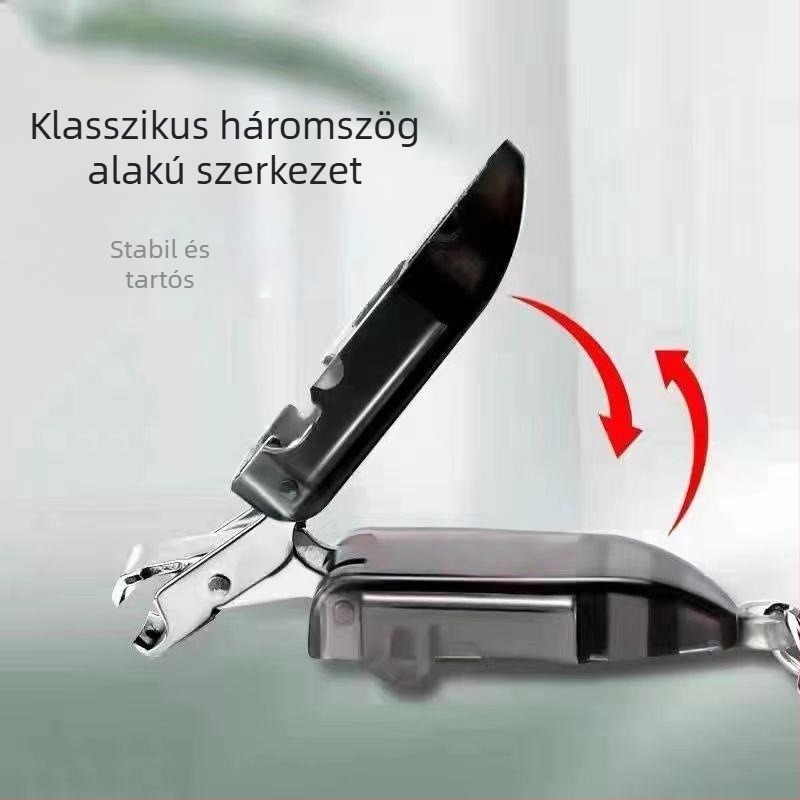 Mini összecsukható körömvágó, magas minőségű rozsdamentes acélból, hordozható otthoni használatra.