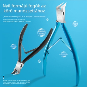 Ferdeszélű körömvágó, rozsdamentes acélból, pedikűr eszköz – köröm- és bőrápoláshoz