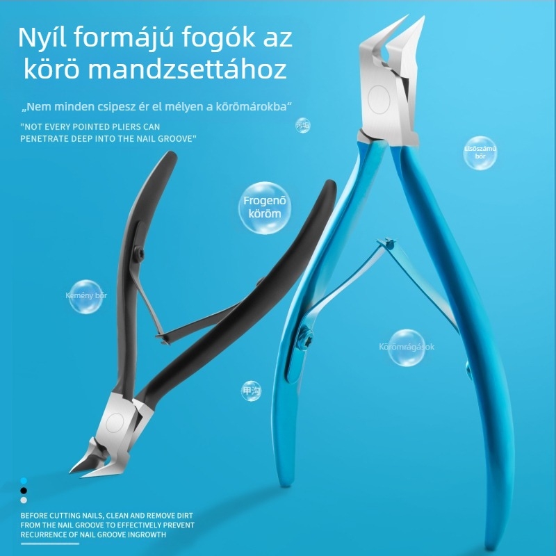 Ferdeszélű körömvágó, rozsdamentes acélból, pedikűr eszköz – köröm- és bőrápoláshoz