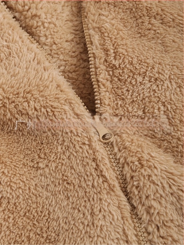 Női kapucnis kabát cipzárral, poliészter, kollázs dizájn, laza szabás, őszi 2024, japán-koreai casual stílus