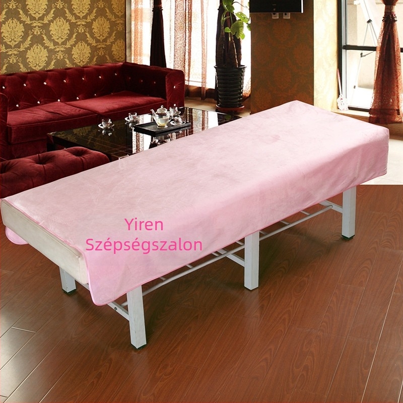 Yuelin Textile rövid plüss ágynemű kozmetikai szalonok számára, modern minimalist stílus, egyszínű minta, reaktív festés