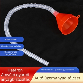 Hosszúcsöves olajtöltő tölcsér autókhoz és motorkerékpárokhoz – PP+PE, Zhongkai