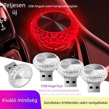 Angel Eye USB autó környezeti fény – több színű hangulatvilágítás otthonra és az autó dekorációjához, vezeték nélküli