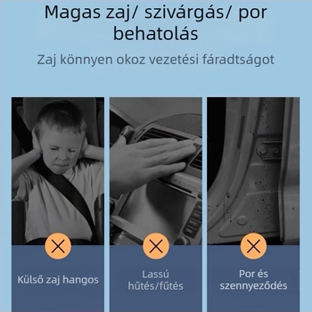 Autóajtó tömítő szalag – piramis típusú, 3‑rétegű gumitömítés, hangszigetelés, por- és vízállóság.