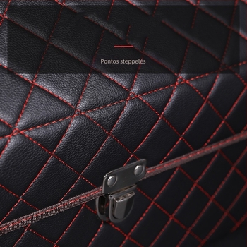 Bőr összecsukható autó csomagtartó tároló doboz, vízálló, fogantyúval