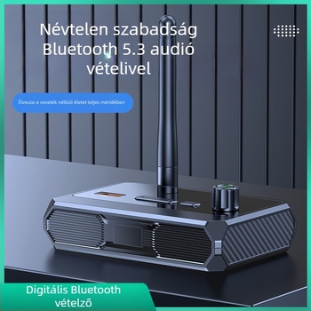 C36 Bluetooth 5.3 digitális kijelzős vevő, RCA, optikai és koaxiális, USB és AUX interfészek; USB-meghajtóról MP3 lejátszás támogatott; Plug and Play; 10 m hatótávolság