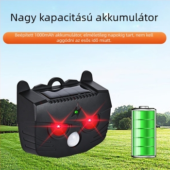 Multifunkcionális napelemes állatriasztó infravörös szenzorral – patkányok, madarak és disznók elleni riasztó (Model BL-219A, 1.2V, 20-45 kHz, 0.1W)