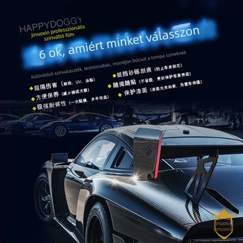 5D szénszálas film teljes autóhoz; színt váltó fólia; szénszálas minta; UV védelem 30%; hőszigetelés 30%