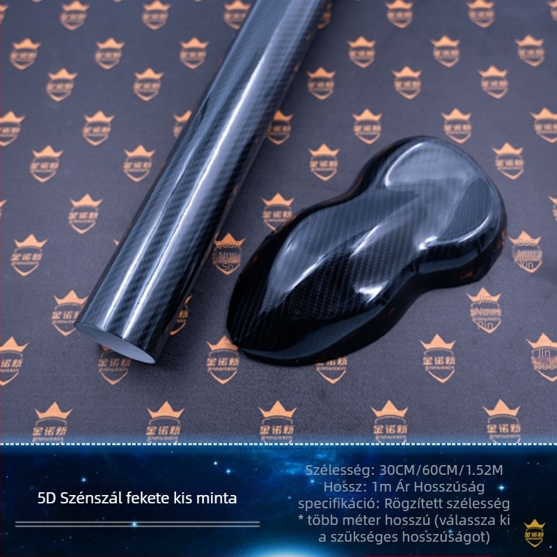5D szénszálas film teljes autóhoz; színt váltó fólia; szénszálas minta; UV védelem 30%; hőszigetelés 30%