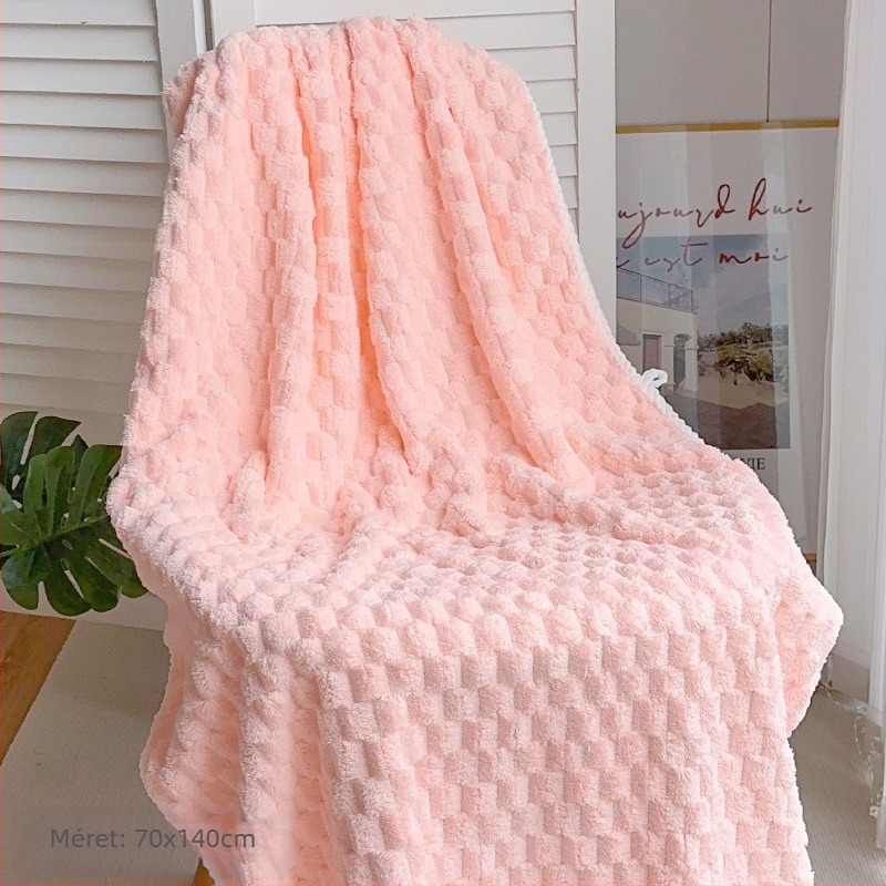 Háromrészes fürdőszett: felnőtt feltekerhető törölköző, hajszárító sapka és törölköző; 100% pamut, 150D szál, márka Silent Love