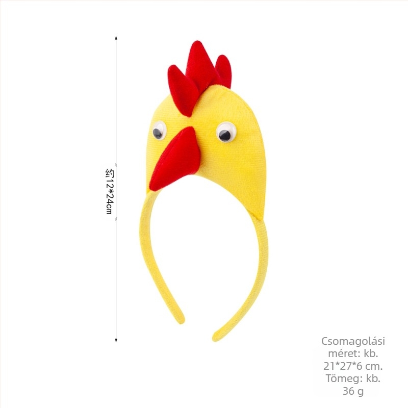 Gyerekeknek készült karikatúra motívumú hajpánt, műanyagból, kézzel készített, berakás nélküli, gyerekeknek alkalmas